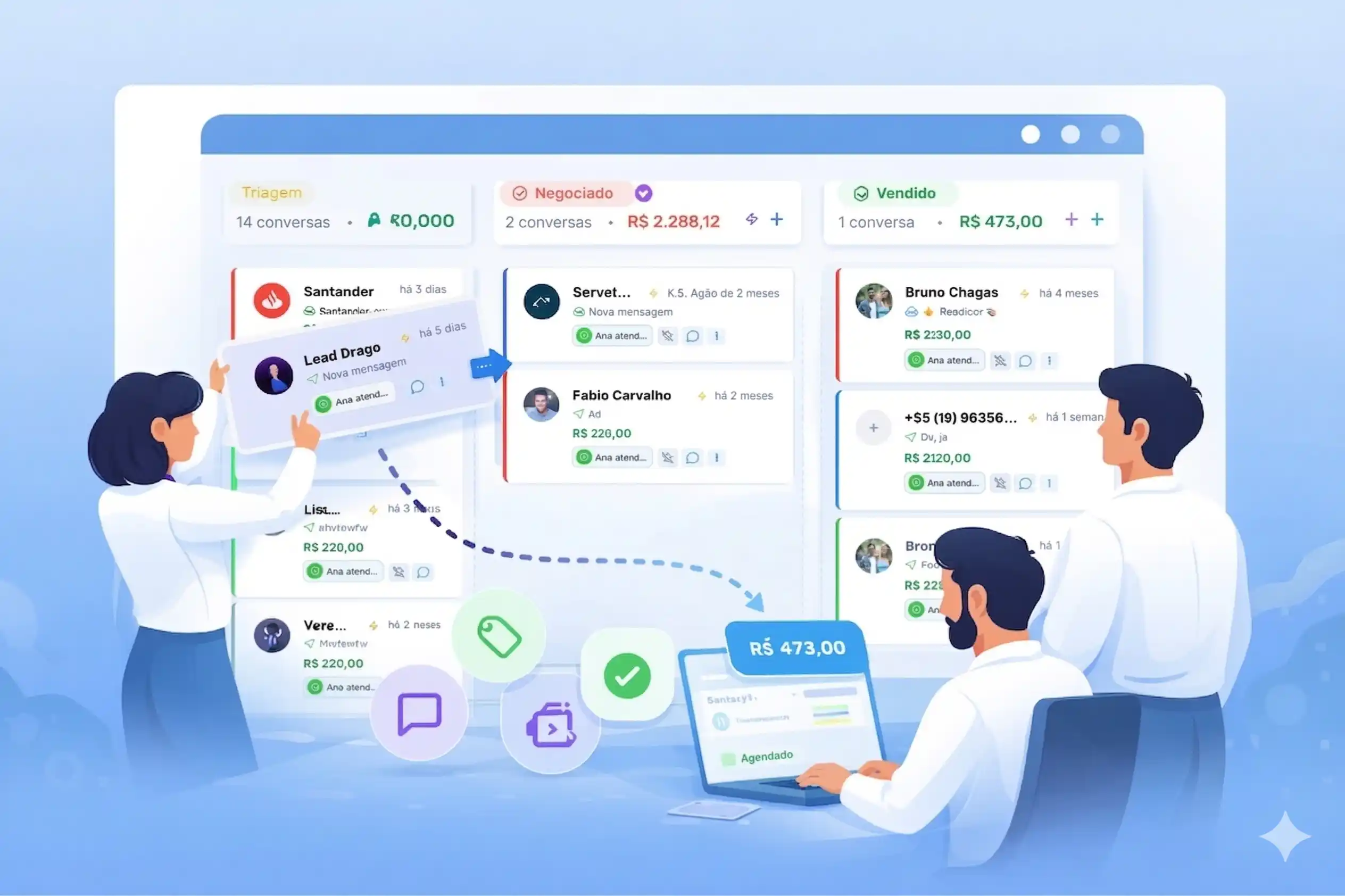 Funil de Vendas AgilHub